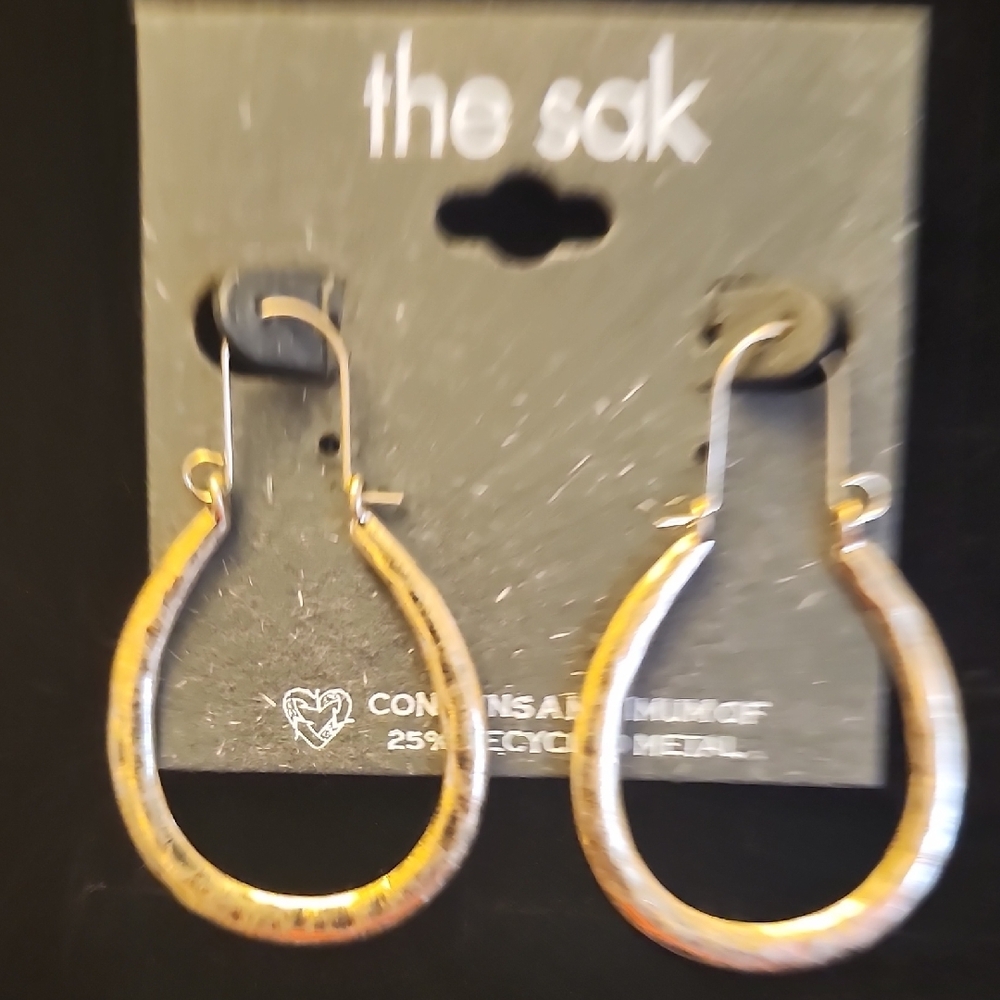 The Sak Gold Textured Hoop Earrings - Picture 3 of 5